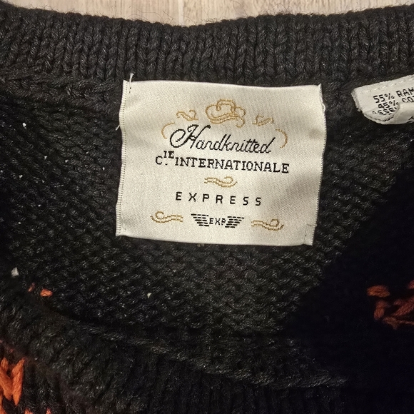 Vintage International Express Sweater, Tunic, Dress Oversized Knit  Roses Size S - Picture 7 of 11